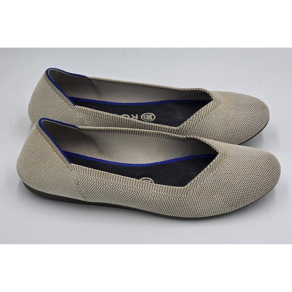 Rothy's The Flats Round Toe Beige Mist Women's Size 8.5 Comfort Ballet Flats - Picture 4 of 14